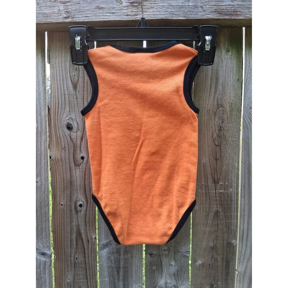 121 Harley Davidson Infant One Piece Romper Baby Boy 6/9M Orange 2024